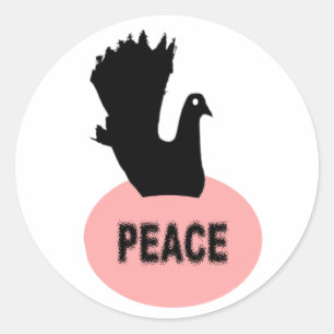 Black Dove Peace Sticker