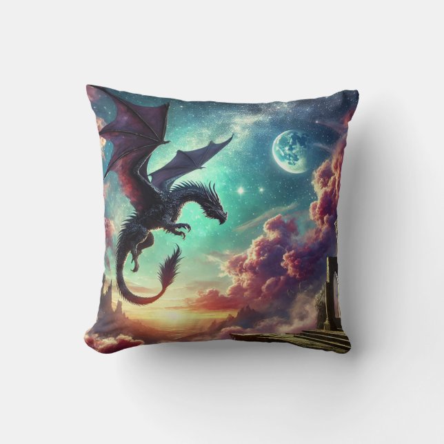 Black Dragon Cushion (Front)