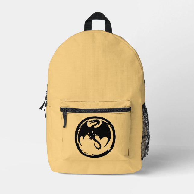Black Dragon gold backpack (Front)