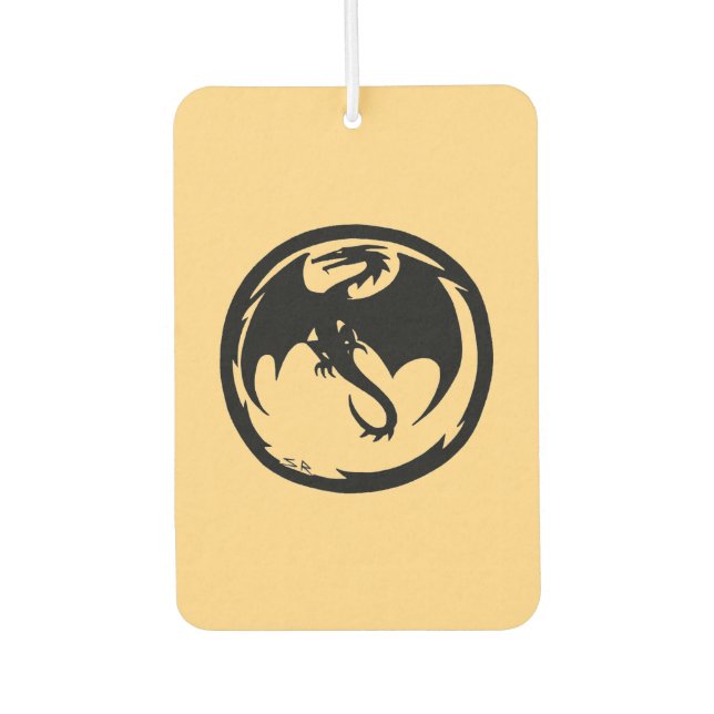 Black Dragon gold car air freshener (Front)