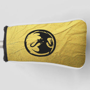 Black Dragon Gold Vein golf putter cover