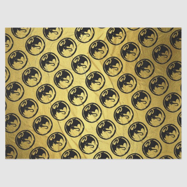 Black Dragon gold vein tissue paper medium (Front)