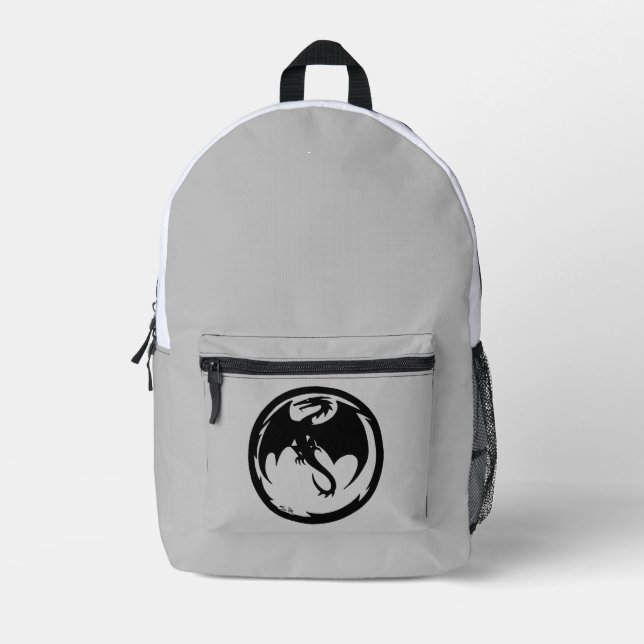 Black Dragon grey backpack (Front)