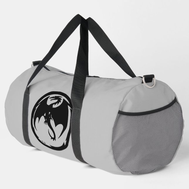 Black Dragon grey duffel bag (Right Corner)