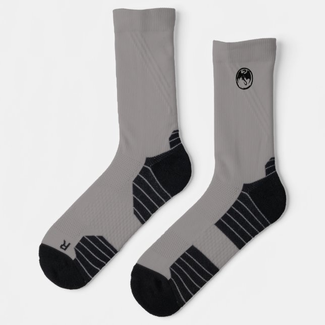 Black Dragon grey high performance socks (Left)