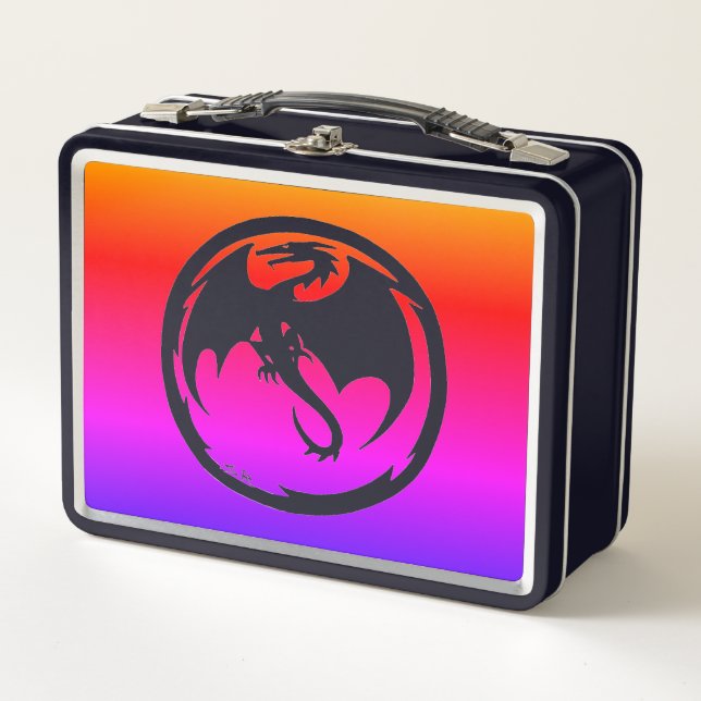 Black Dragon Neon lunchbox (Front)
