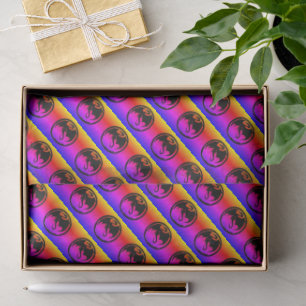Black Dragon neon tissue paper small