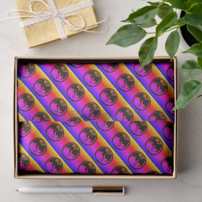 Black Dragon neon tissue paper small (Gift)