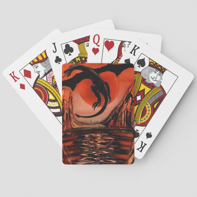 Black Dragon Playing Cards (Back)