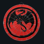 Black Dragon red dartboard<br><div class="desc">Black Dragon dartboards are for darts players who are fantasy fans,  roleplay gamers,  Renaissance Fairs,  Mediaeval reenactors,  Sword & Sorcery,  pagans,  dragon collectors,  martial artists,  cosplayers,  and people who simply like dragons. Black Dragon is Steamy Raimon original tribal art.</div>