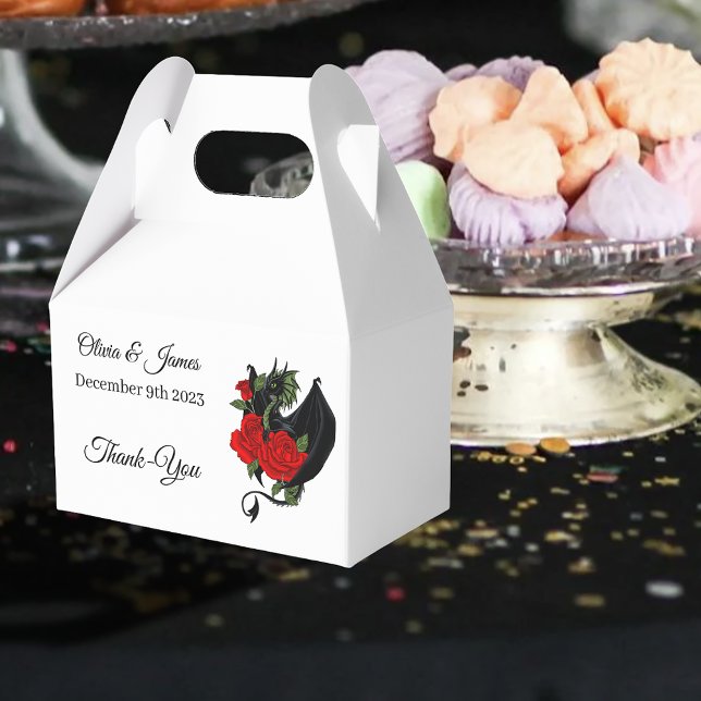 Black Dragon Red Roses Fantasy Favour Box (Creator Uploaded)