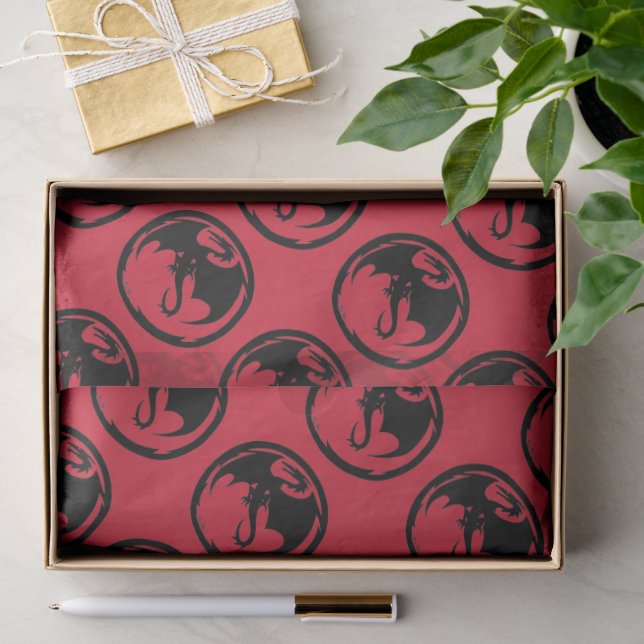 Black Dragon red tissue paper medium (Gift)