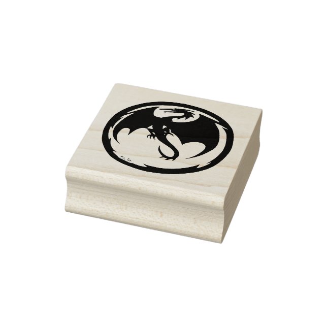 Black Dragon rubber stamp no handle (Stamp)