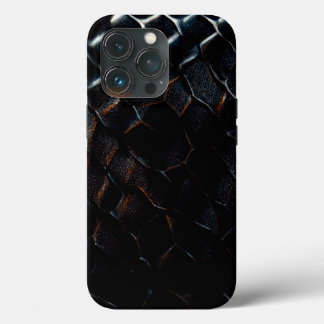 Black dragon scale iphone case
