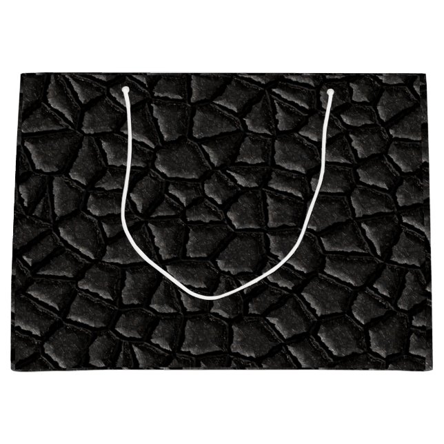 Black Dragon Scales Father's Day Large Gift Bag (Front)
