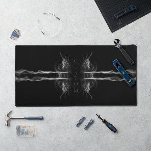 Black Dragon Smoke with Name or Monogram Desk Mat