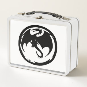 Black Dragon White lunchbox