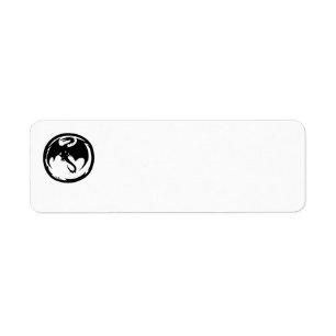 Black Dragon white return address labels
