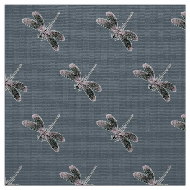 Black Dragonfly Fabric (Swatch)