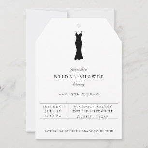 Black Dress Bridal Shower Invitation