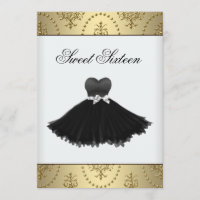 Black Dress Gold Chandelier Sweet Sixteen Birthday