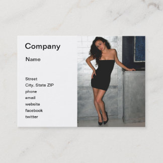 Black Dress Woman Business Card
