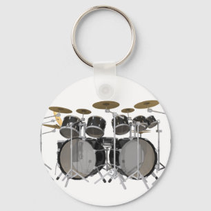 Black Drum Kit: 10 Piece: Key Ring