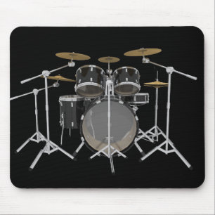 Black Drum Kit: Mousepad