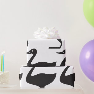 Black Duck Bird Icon Wrapping Paper