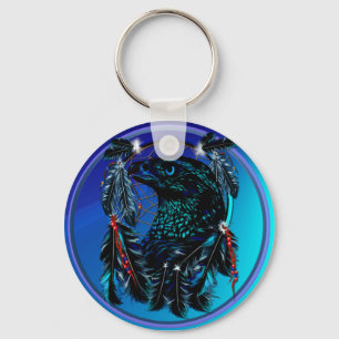 Black Eagle_Dreamcatcher-Keychain Key Ring