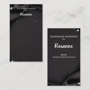Black Earring Display Business Card