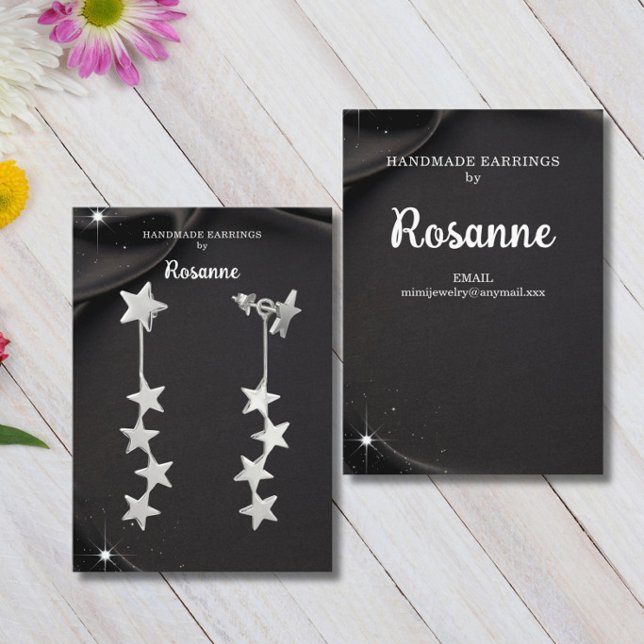 Black Earring Display  Business Card (Creator Uploaded)