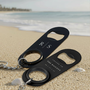 Black & Ecru Monogram Wedding Favour