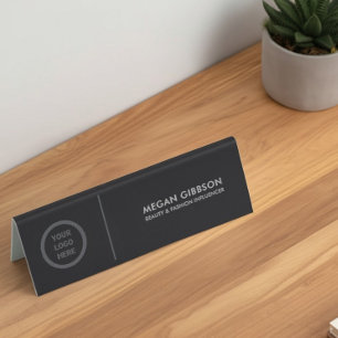 Black Editable Name Template Logo Office Business