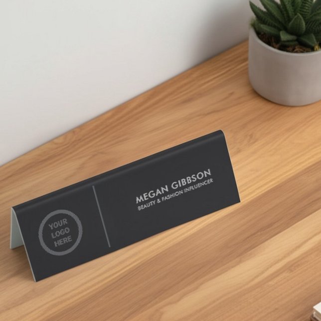 Black Editable Name Template Logo Office Business (Creator Uploaded)