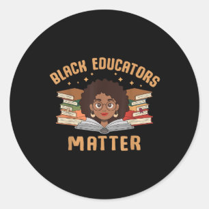 Black Educators African History Teacher Classic Round Sticker