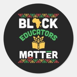 Black Educators Problem African Heritage Black His Classic Round Sticker