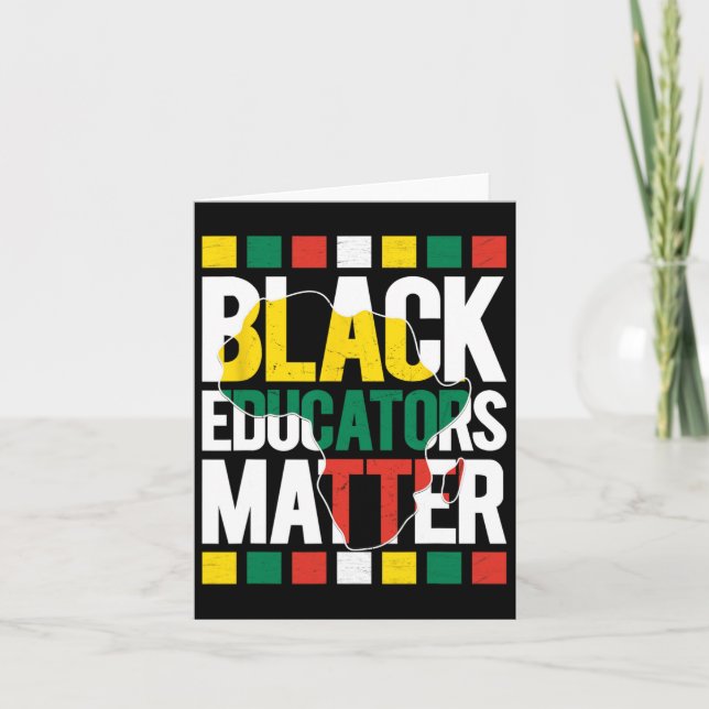 Black Educators Problem Black History Month Pride  Card (Front)