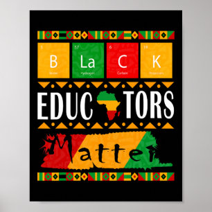 Black Educators Problem Black History Month Pride Poster