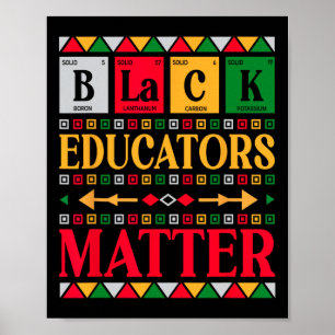 Black Educators Problem Black History Pride Period Poster