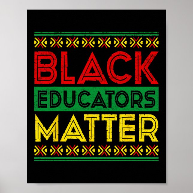 Black Educators Problem Black History Teacher June Poster (Front)