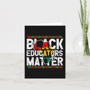 Black Educators Problem Design Black History Month Card