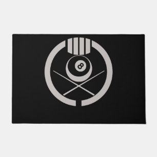 Black Eight Pool 8-Ball Ball Billiard Billiards Doormat