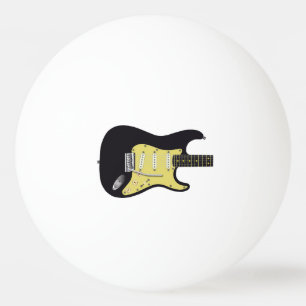 Black Electric Guitar Ping Pong Ball