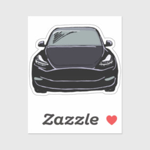 Black Electric Vehicle SUV Car Drawing