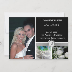 Black Elegance - Save the Date card.