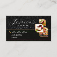 Black Elegant Catering Business Card