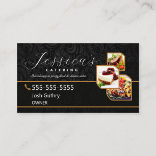 Black Elegant Catering Business Card