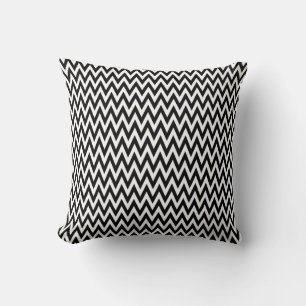 Black Elegant Chevron Design Cushion