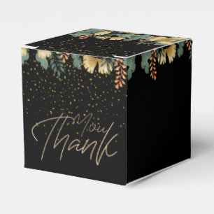 Black elegant gift box with thanks